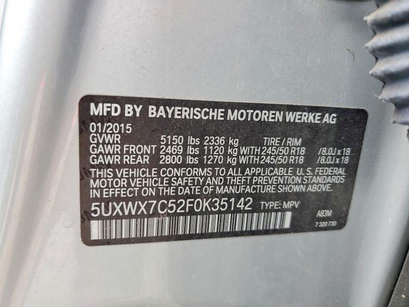 Aukcja sprzedaży 2015 Bmw X3, vin: 5UXWX7C52F0K35142, numer aukcji: 85632535