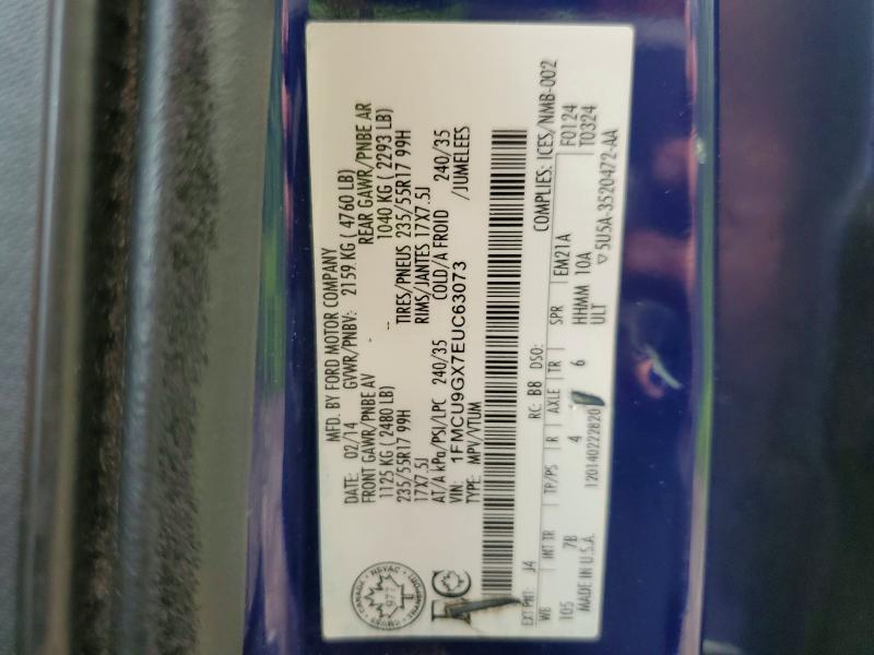 Продаж на аукціоні авто 2014 Ford Escape, vin: 1FMCU9GX7EUC63073, номер лоту: 56731706