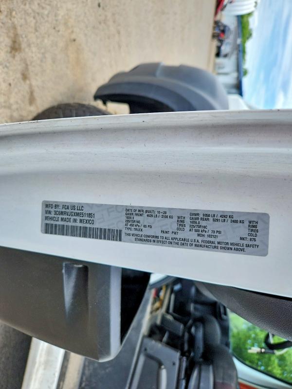 Продажа на аукционе авто 2021 Ram Promaster 3500, vin: 3C6MRVJGXME511851, номер лота: 56298426