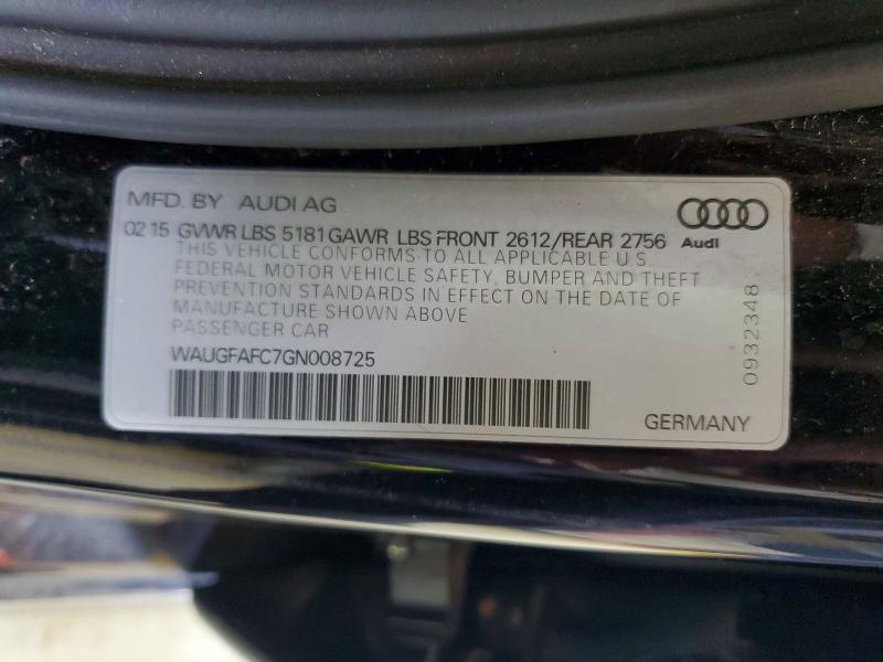 2016 Audi A6 მანქანა იყიდება აუქციონზე, vin: WAUGFAFC7GN008725, აუქციონის ნომერი: 56043856