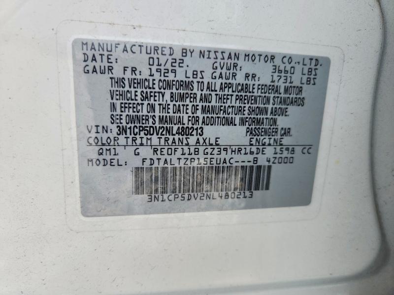 Продаж на аукціоні авто 2022 Nissan Kicks, vin: 3N1CP5DV2NL480213, номер лоту: 55075586
