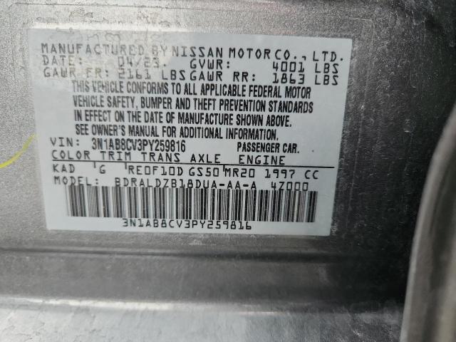 Продаж на аукціоні авто 2023 Nissan Sentra, vin: 3N1AB8CV3PY259816, номер лоту: 58029166