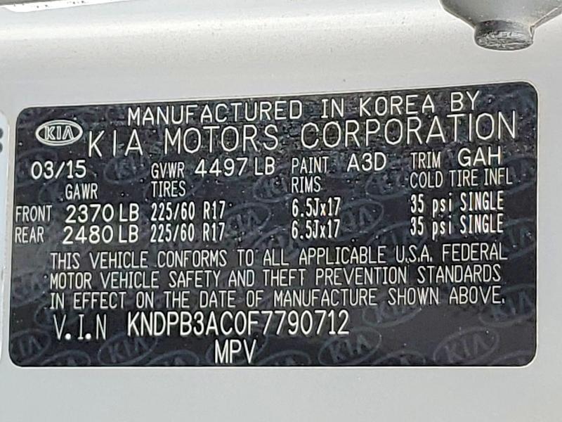 Продажа на аукционе авто 2015 Kia Sportage, vin: KNDPB3AC0F7790712, номер лота: 58117926