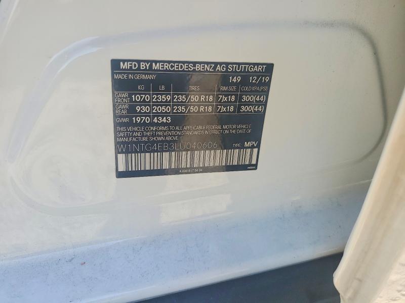 Aukcja sprzedaży 2020 Mercedes-benz Gla, vin: W1NTG4EB3LU040606, numer aukcji: 55921806