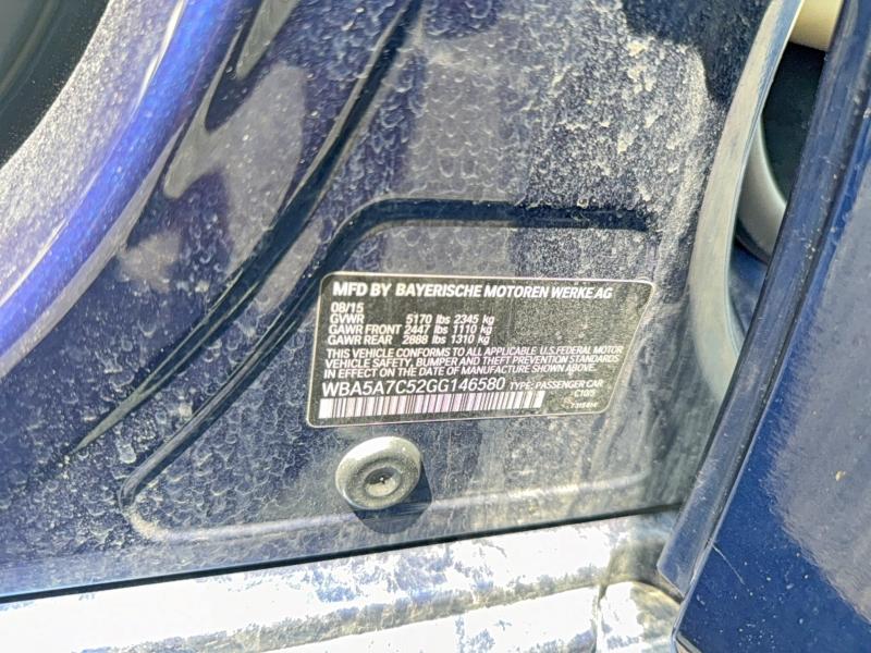 58084756 :رقم المزاد ، WBA5A7C52GG146580 vin ، 2016 Bmw 528 مزاد بيع