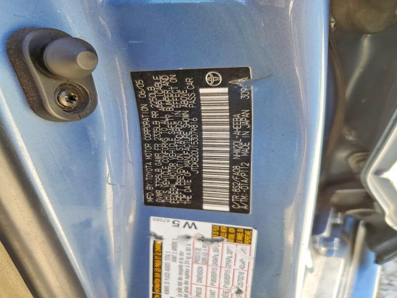 Aukcja sprzedaży 2005 Toyota Prius, vin: JTDKB20U153079816, numer aukcji: 56685076
