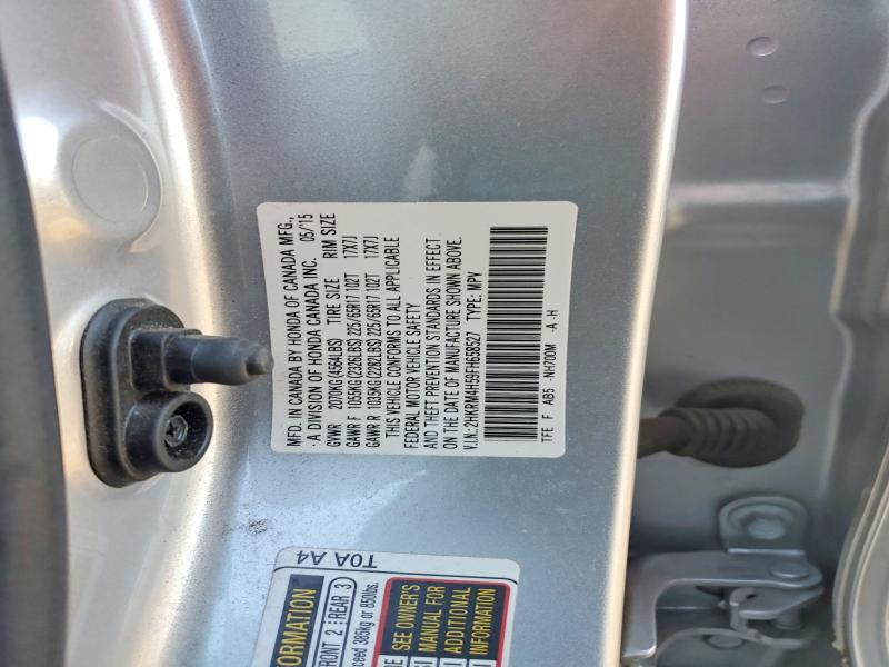 2015 Honda Cr-v მანქანა იყიდება აუქციონზე, vin: 2HKRM4H59FH658527, აუქციონის ნომერი: 55802196