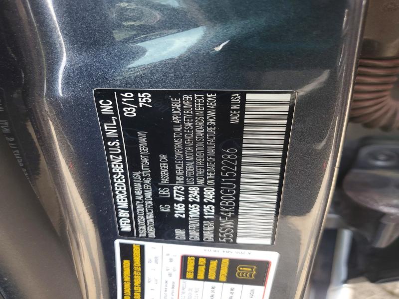 Продажа на аукционе авто 2016 Mercedes-benz C, vin: 55SWF4KB0GU152286, номер лота: 55707306
