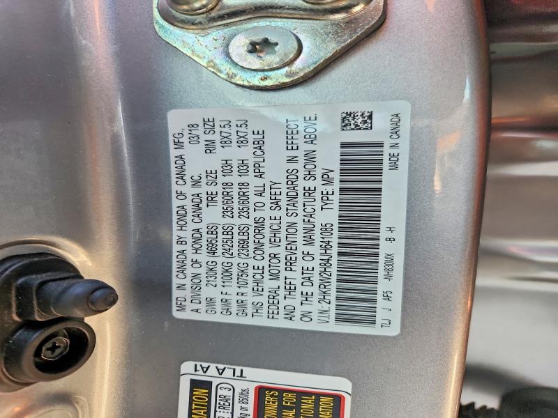 Продажа на аукционе авто 2018 Honda Cr-v, vin: 2HKRW2H84JH641085, номер лота: 55463616