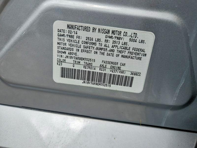 57474086 :رقم المزاد ، JN1BV7AR9EM702515 vin ، 2014 Infiniti Q50 مزاد بيع