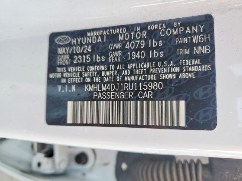 Aukcja sprzedaży 2024 Hyundai Elantra, vin: KMHLM4DJ1RU115980, numer aukcji: 58950196