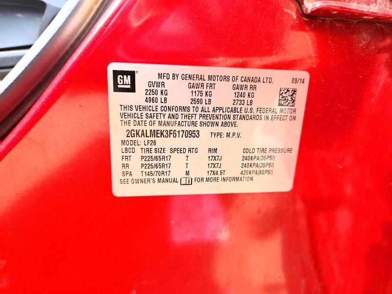 55830156 :رقم المزاد ، 2GKALMEK3F6170953 vin ، 2015 Gmc Terrain مزاد بيع