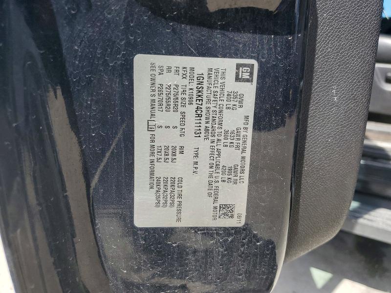 Aukcja sprzedaży 2012 Chevrolet Suburban, vin: 1GNSKKE74CR111131, numer aukcji: 57062226