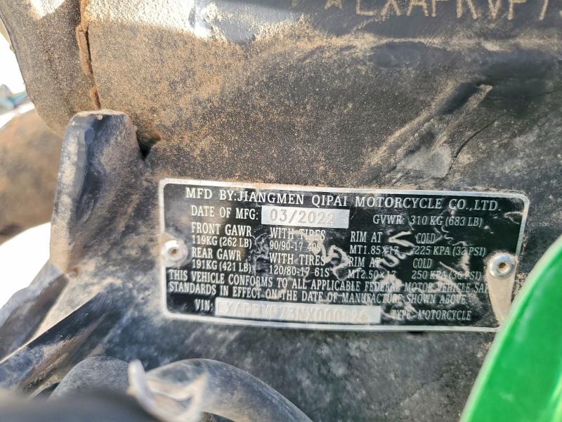 Aukcja sprzedaży 2022 Zero Motorcycles Inc Ds, vin: LXAPRVP73NX000526, numer aukcji: 56099606