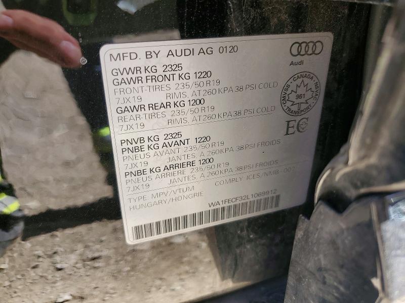 Продажа на аукционе авто 2020 Audi Q3, vin: WA1FECF32L1069912, номер лота: 57861576