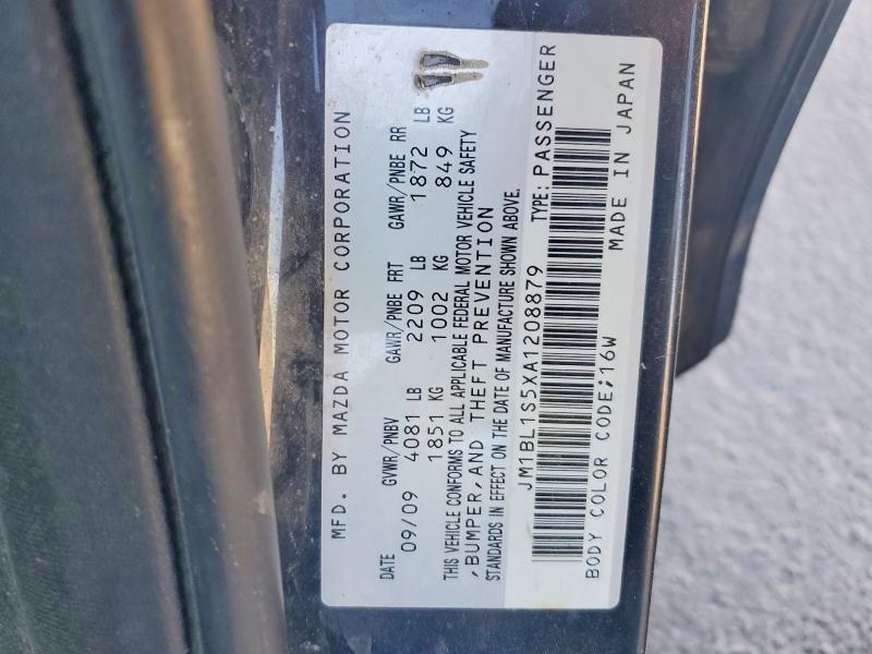 Aukcja sprzedaży 2010 Mazda 3, vin: JM1BL1S5XA1208879, numer aukcji: 56550826