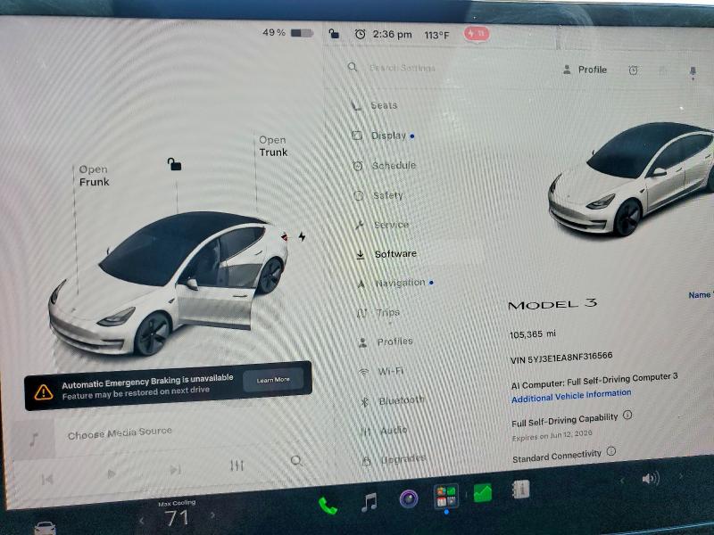 Продажа на аукционе авто 2022 Tesla Model 3, vin: 5YJ3E1EA8NF316566, номер лота: 57034106