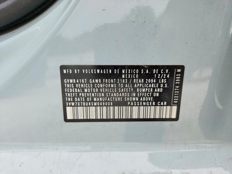 Продаж на аукціоні авто 2025 Volkswagen Jetta, vin: 3VW7X7BU6SM049008, номер лоту: 58588366