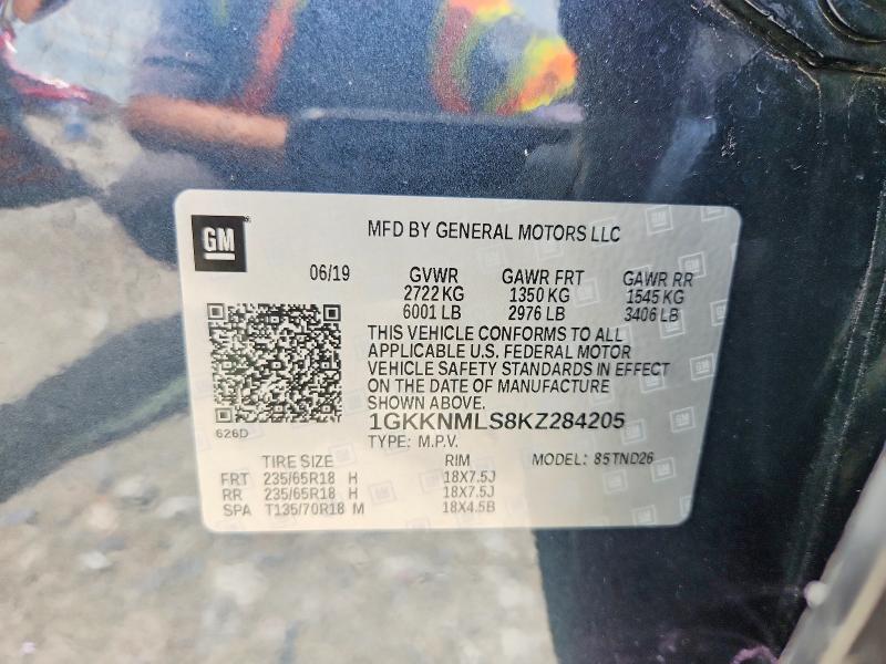 2019 Gmc Acadia მანქანა იყიდება აუქციონზე, vin: 1GKKNMLS8KZ284205, აუქციონის ნომერი: 56186926