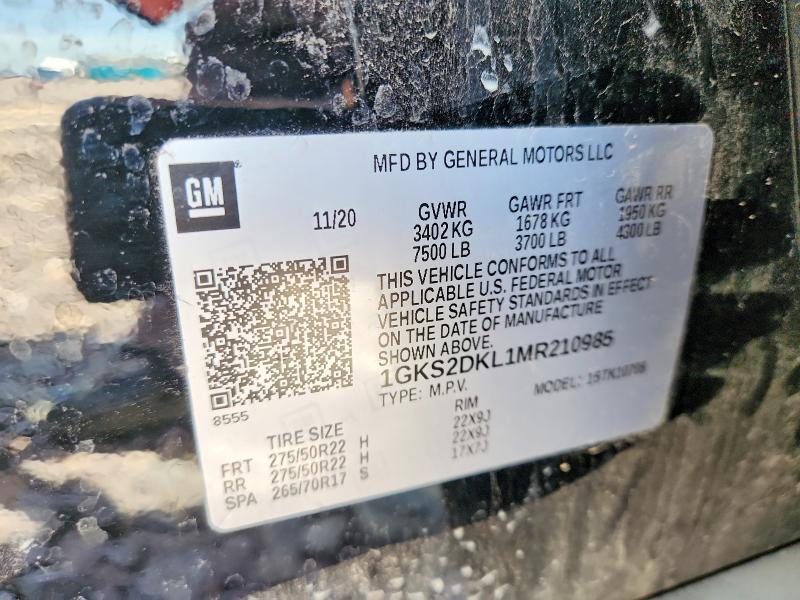 Продаж на аукціоні авто 2021 Gmc Yukon, vin: 1GKS2DKL1MR210985, номер лоту: 55590606