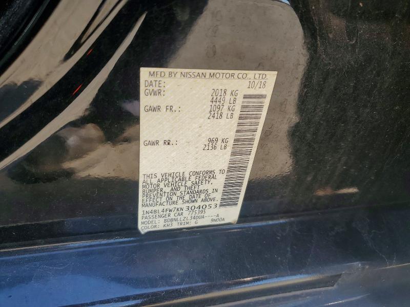 Продаж на аукціоні авто 2019 Nissan Altima, vin: 1N4BL4FW7KN304053, номер лоту: 55937576