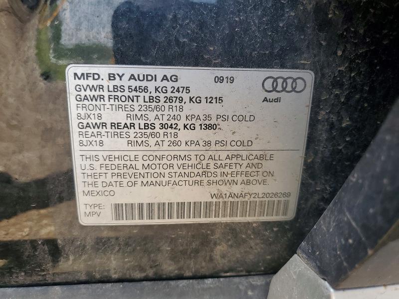 Продажа на аукционе авто 2020 Audi Q5, vin: WA1ANAFY2L2026269, номер лота: 54826706