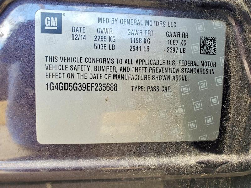 Продаж на аукціоні авто 2014 Buick Lacrosse, vin: 1G4GD5G39EF235688, номер лоту: 57532566