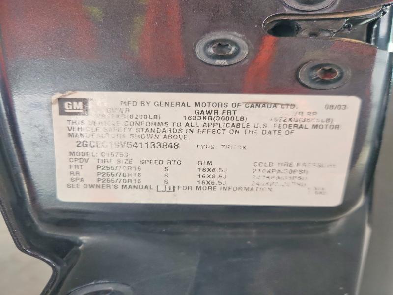 Aukcja sprzedaży 2004 Chevrolet Silverado, vin: 2GCEC19V541133848, numer aukcji: 59356056