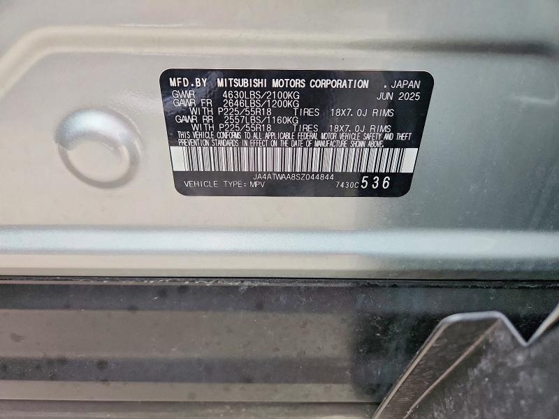 56600136 :رقم المزاد ، JA4ATWAA8SZ044844 vin ، 2025 Mitsubishi Eclipse Cross مزاد بيع