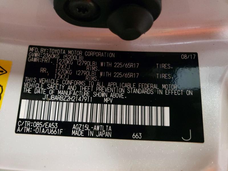 Aukcja sprzedaży 2017 Lexus Nx 200t, vin: JTJBARBZ2H2147911, numer aukcji: 56402846