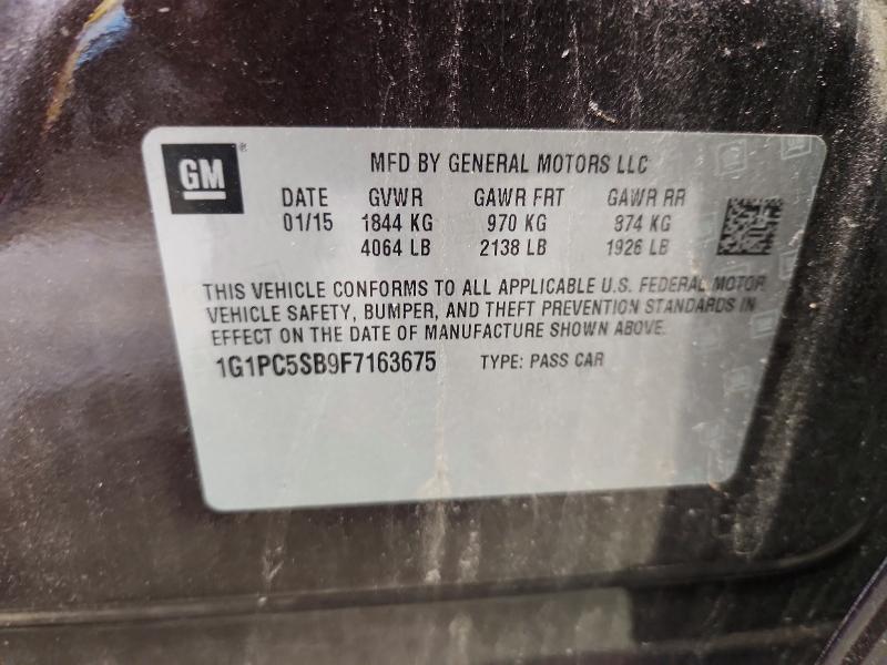 Продаж на аукціоні авто 2015 Chevrolet Cruze, vin: 1G1PC5SB9F7163675, номер лоту: 58092656