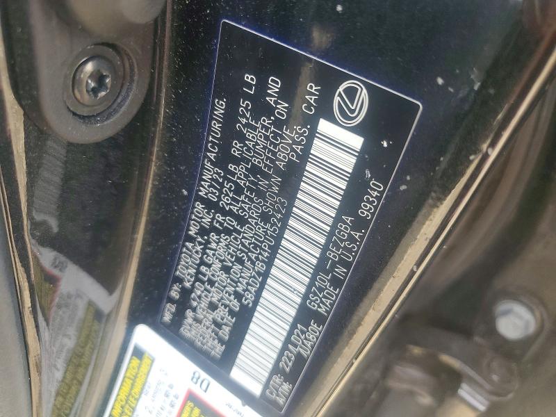 2023 Lexus Es 350 მანქანა იყიდება აუქციონზე, vin: 58ADZ1B14PU152423, აუქციონის ნომერი: 56571476
