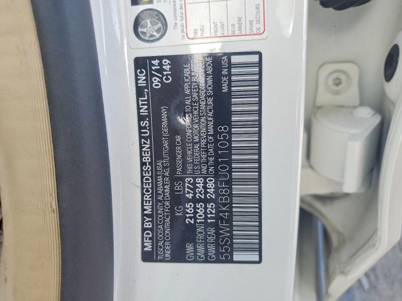 Продаж на аукціоні авто 2015 Mercedes-benz C, vin: 55SWF4KB8FU011058, номер лоту: 56843946