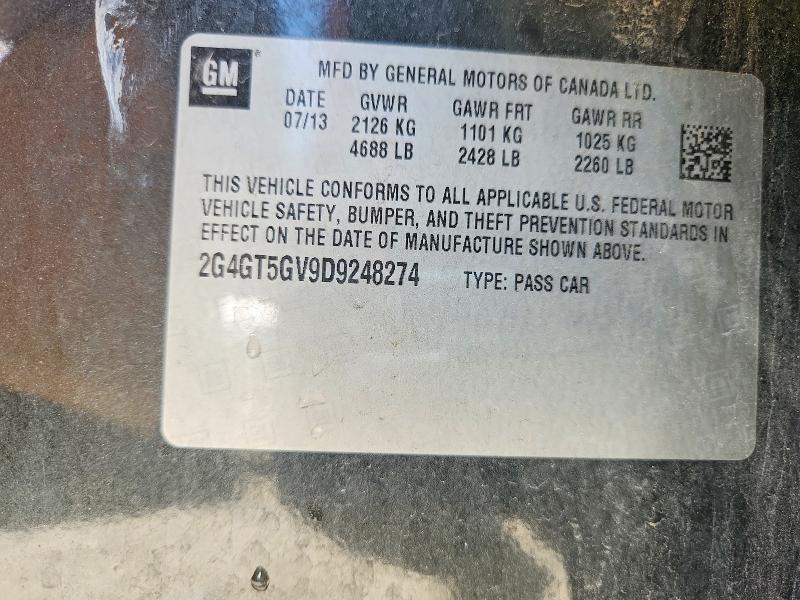 56869286 :رقم المزاد ، 2G4GT5GV9D9248274 vin ، 2013 Buick Regal مزاد بيع