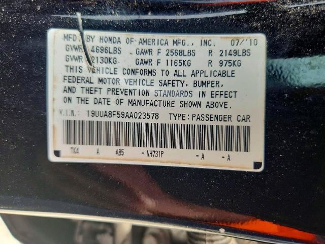 Продажа на аукционе авто 2010 Acura Tl, vin: 19UUA8F59AA023578, номер лота: 56617446