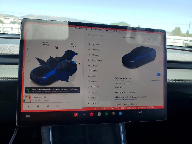 56538046 :رقم المزاد ، 7SAYGDEEXTF361870 vin ، 2026 Tesla Model Y مزاد بيع