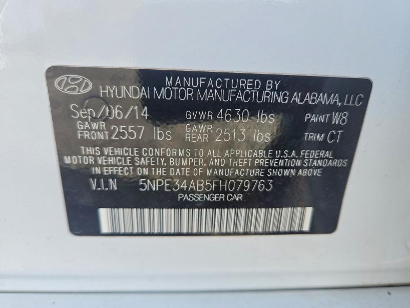Продажа на аукционе авто 2015 Hyundai Sonata, vin: 5NPE34AB5FH079763, номер лота: 55729346