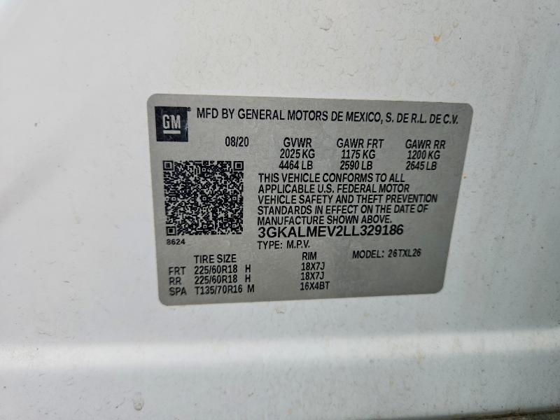 Aukcja sprzedaży 2020 Gmc Terrain, vin: 3GKALMEV2LL329186, numer aukcji: 55847556