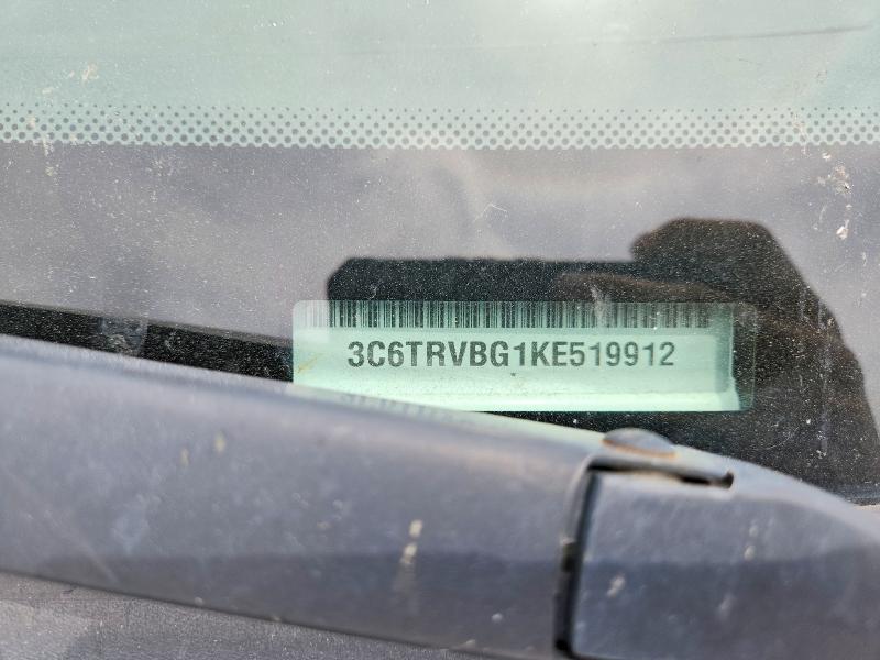 56478776 :رقم المزاد ، 3C6TRVBG1KE519912 vin ، 2019 Ram Promaster 1500 مزاد بيع