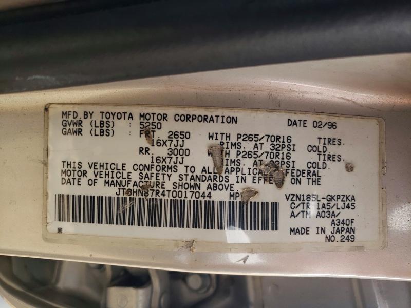 Aukcja sprzedaży 1996 Toyota 4runner, vin: JT3HN87R4T0017044, numer aukcji: 57621446