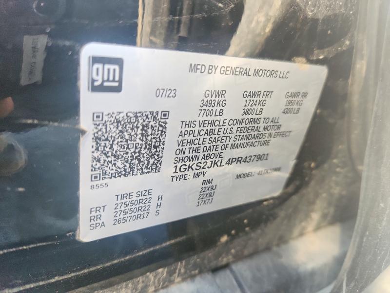 56456356 :رقم المزاد ، 1GKS2JKL4PR437901 vin ، 2023 Gmc Yukon Xl مزاد بيع