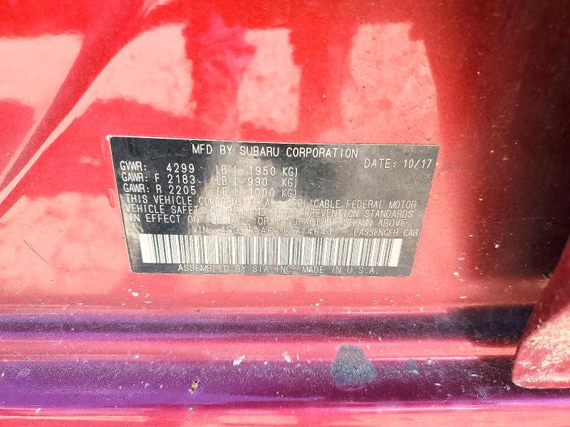 2018 Subaru Impreza მანქანა იყიდება აუქციონზე, vin: 4S3GTAA63J3714641, აუქციონის ნომერი: 57222456