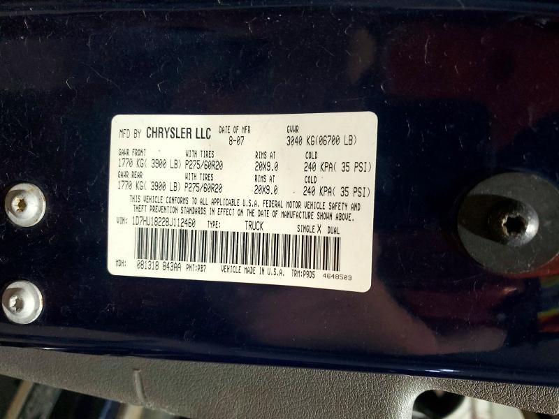 Aukcja sprzedaży 2008 Dodge Ram 1500, vin: 1D7HU18228J112460, numer aukcji: 56097656