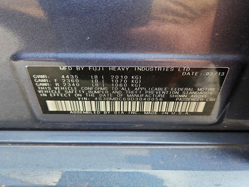 Продажа на аукционе авто 2013 Subaru Legacy, vin: 4S3BMBC69D3040056, номер лота: 56405566