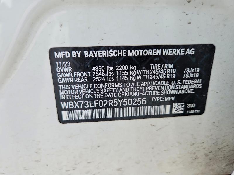58251336 :رقم المزاد ، WBX73EF02R5Y50256 vin ، 2024 Bmw X1 مزاد بيع