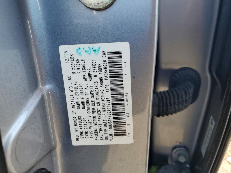 2016 Acura Tlx მანქანა იყიდება აუქციონზე, vin: 19UUB1F36GA005597, აუქციონის ნომერი: 57295926