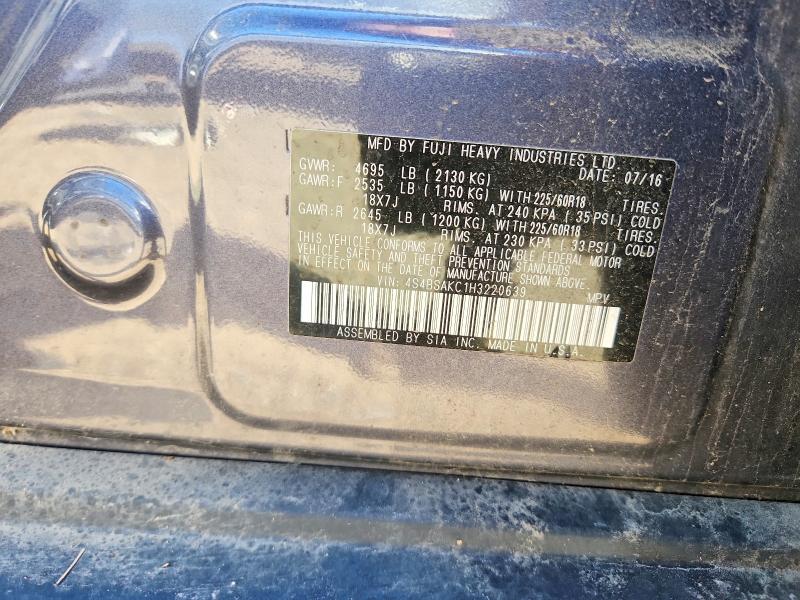Aukcja sprzedaży 2017 Subaru Outback, vin: 4S4BSAKC1H3220639, numer aukcji: 55153246