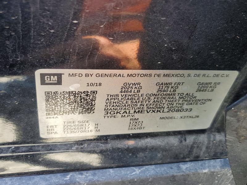 Aukcja sprzedaży 2019 Gmc Terrain, vin: 3GKALMEVXKL208033, numer aukcji: 59241296