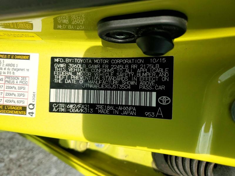 Aukcja sprzedaży 2016 Scion Im, vin: JTNKARJEXGJ513504, numer aukcji: 58469536
