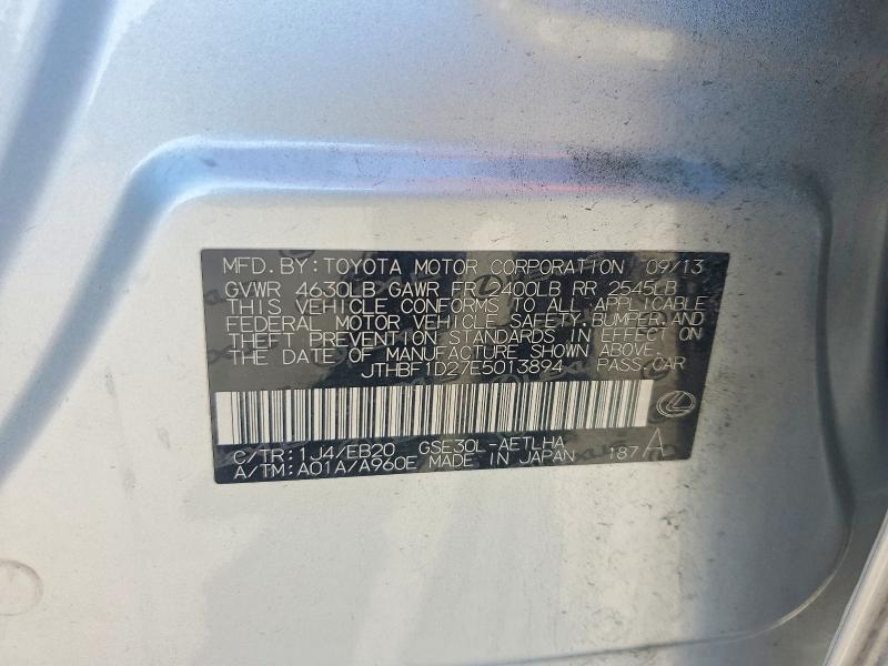 55684696 :رقم المزاد ، JTHBF1D27E5013894 vin ، 2014 Lexus Is مزاد بيع
